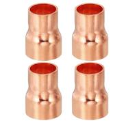 PATIKIL 5/8" à 1/2" ID Réducteur de Cuivre, 4Pcs 99,9% Cuivre Pure Adaptateur de Connecteur de Tube de Raccord de Pression de Couplage Réducteur avec Connexion de Soudure à la Sueur