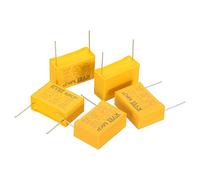 PATIKIL 5 Lot Polypropylène Sécurité Condensateurs 2.2uF AC 310V 32x22x13mm | Condensateur Assortiment Kit pour DIY Électronique Produits, 15mm Électrode Espacement