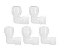 PATIKIL 5 pièces Connecteur coude 3/8" NPT femelle x 3/8" tube OD blanc | pour purificateur d'eau, Raccords rapides à pousser, pour Système plomberie de filtre à eau à osmose inverse RO/DI