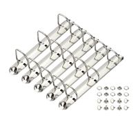 PATIKIL 5 Set A5 3 Anneaux Mécanismes Reliure 26mm Ton Argenté | 1.18" D Anneau Remplacement Reliure Planificateur Feuilles Mobiles Épines Reliure pour Papier Accessoires Dossier