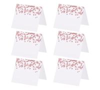 PATIKIL 50 Pcs Cartes de Table Réservées, Cartes de Nom de Siège Décoration de Table Rose Tent Carte Pure pour Mariage Restaurant Fête Événement Restauration, Blanc