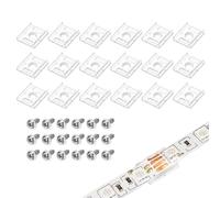PATIKIL 50 Pièces Clips pour Bande Lumineuse Supports de Fixation | Transparents pour Bande Lumineuse Led de 12 mm de Largeur avec Vis en Acier Inoxydable, Compatibles
