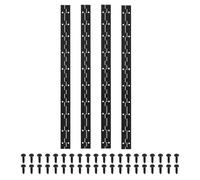 PATIKIL 500mm X 30mm Charnière Piano, 4 Pcs 304 Charnière Continue En Acier Inoxydable Avec Trous Pour Porte Piano Boîte En Bois Armoire Bateau, Noir