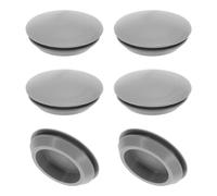 PATIKIL 50mm Diamètre Silicone Rond Snap, 6 Pièces en Type Verrouillage Mobilier Trou Bouchon Bouton Protecteur Couvercle Tête Convient pour Trou de 50mm, Gris
