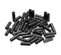 PATIKIL 50Pcs Entretoise ABS M4 x 7mm OD x 20mm L Rondelles d'Espacement Rondes en Plastique Noir, Écrou d'Écartement Non Fileté pour Vis, Boulons, Prise Électrique