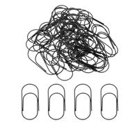 PATIKIL 50pcs Trombone 2inch 50mm Anti-Rouille Résistant Durable Noir | Gros Trombone Mignon Énorme Clip Métallique, En Gros Pour Bureau