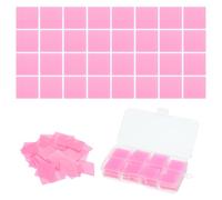 PATIKIL 56PCS Argile À Cire Diamant Art Peinture Colle 5D Carré DIY Recharges De Colle Pour Diamant Art Avec Boîte De Rangement Pour Fournitures De Boue(25mm/1", Rose)