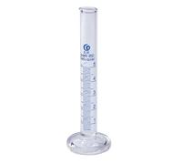 PATIKIL 5ml 3.3 Borosilicate Verre Gradué Cylindre, Haut Transparence Ronde Base Bleu Graduations Mesure Cylindre pour Labo Accueil Utiliser, Effacer