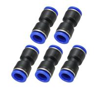 PATIKIL 5Pcs 1/2 Pouce Raccords Pousser Connecter pour Tube Bleu | Raccord de Tuyau d'Air en Plastique, Connecteurs Pneumatiques à Dégagement Rapide, Coupleur Bidirectionnel à Union Droite