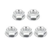 PATIKIL 5Pcs Écrous Hexagonaux À Embout Cranté M14x1.5mm Argenté | Écrous À Embout Hexagonal Anti-Dérapants Pour Utilisation Industrielle, En Acier Au Carbone, Filetage Fin Métrique