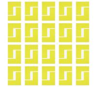 PATIKIL 5S Coin De Marquage D'Angle, 64 Pcs 7.5 x 7.5 x 3 cm PVC Ruban Adhésif En Forme De L Pour Sol Marqueurs D'Organisation De Bureau Pour Entrepôt Bureau Table Dessus, Jaune