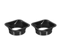 PATIKIL 6.2" Conduite Connecteur Bride, 2pcs PP Séchoir Prise Air Paroi Plateau Carré à Rond Droit Conduite Plateau pour Air Chauffage affaiblissement Ventilation Échappement Ventilateur
