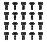 PATIKIL #6-32 x 3/8 Pouce Vis Tête Cylindrique Six Pans Creux, 20 Pack Boulons Fraisés Tête Plate Entraînement Hexagonal Vis Filetage Complet Grossier Unc Oxyde Noir Grade 10.9