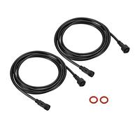 PATIKIL 6.56Ft 2 Broche Extension Câble Fil, 2Pcs 18 AWG Imperméable IP67 Connecteur avec Mâle et Femelle aux Deux Extrémités pour LED Bandes, Noir