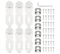 PATIKIL 6 Pcs Crémone À Cadenas En Acier Inoxydable 2.6 Inch | Crémone Verrou Porte Verrou Coulissant Sécurité Packlock Fermoir Avec Vis Pour Cabinet Jardin Cour Abri Placard