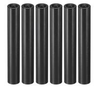 PATIKIL 6 Pcs M3 Entretoises en Aluminium 3mm ID x 6mm OD x 40mm L Noir | Vis d'Espacement Filetée Ronde pour Carte Mère de Drones de Voiture Rc, Métal Entretoise Aluminium
