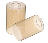 PATIKIL 6 x 4 Pouces Abat-Jour En Verre Ambre Clair De Remplacement, 2pcs Abat-Jour En Verre Soufflé À Main Cylindrique Luminaire Avec Raccord De 1-5/8" Pour Chandelier suspendu Applique