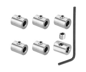 PATIKIL 6mm Trou Fil Corde Agrafes Ensemble, 6 pcs Acier inoxydable 304 Simple Trous Verrouillage Câble Pinces Agrafe avec M5 Hexagone Vis Clé pour Câble Raccords, Argent