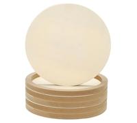 PATIKIL 6pcs 12" Panneaux Ronds En Bois Toile Disques En Bois Non Finis | Pour Projets Artistiques Peinture Sculpture Gravure DIY