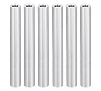 PATIKIL 6Pcs Entretoise Filetée M3 en Aluminium 3x5x40mm Argent Métallisé | Entretoises Rondes en Métal, Vis de Couplage Femelles 1/8" Id x 3/16" Od