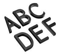 PATIKIL 6Pcs Numéros de Maison Boîte aux Lettres 3D Lettre A-F Noir | Numéros d'Adresse de Porte Lettre Auto-Adhésive, pour l'Extérieur Maison Bureau d'Appartement