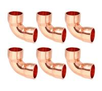 PATIKIL 6pcs Raccord Coudé en Cuivre pour Tuyaux Gaz, 10mm Raccord Tuyau d'Arrosage Durite Essence, Raccords Tuyauterie à Pression pour HVAC Climatisation Plomberie, Épaisseur 1mm