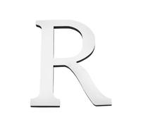 PATIKIL 7.87 Pouces 3D Acrylique Alphabet Miroir Autocollants Mural Lettre R Autoadhésif Décoration Maison Lettre Signe Art Autocollant Décalcomanie Pour DIY Décoration Maison Argent