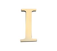 PATIKIL 7.87 Pouces 3D Acrylique Alphabet Miroir Autocollants Muraux Lettre I Autoadhésif Décoration Maison Lettre Signe Art Autocollant Décalcomanie pour DIY Décoration Maison Or Clair