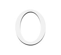 PATIKIL 7.87 Pouces 3D Acrylique Alphabet Miroir Autocollants Muraux Lettre O Autoadhésif Décoration Maison Lettre Signe Art Autocollant Décalque pour DIY Décoration Maison Argent