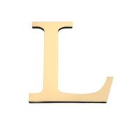 PATIKIL 7.87 Pouces 3D Alphabet Miroir Autocollant Murale Lettre l Autocollant Adhésif ornementation Maison Lettre Signe Art Décalcomanie Pour DIY Décoration Maison Or Clair