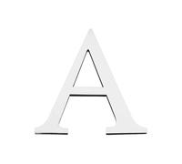 PATIKIL 7.87 Pouces Lettre A En Acrylique 3D Autocollant Mural Alphabet Miroir Décoratif Autocollant Adhésif Pour Déco Maison Art Décalcomanie Pour DIY Décoration Intérieure Argent