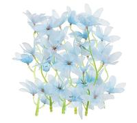 PATIKIL 7 Pouce Artificiel Orchidée Fleur, 12 pcs Flottant Bougies Simulation Fleur Cylindre Vase Remplisseurs pour Maison Mariage Décoration, Bleu