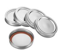 PATIKIL 70mm / 2-3/4" Régulier Bouche Fer Mason Bocal Couvercles, 1Ensemble/6 Paquet Split-Type Conserves Bocaux Bouchons pour Cuisine Stockage