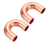PATIKIL 7mm OD 23x17mm Coude Cuivre Tuyau Raccord, 2 Paquet 180 Degré Coude Soudage Soudure Soudure Connexion pour HVAC Climatisaeur Plomberie