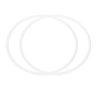 PATIKIL 8 inch Attrape-Rêves en Forme De Cerceaux, 2 Pcs Cerceaux Ronds en Plastique pour Macramé Floral pour Maison Voiture DIY Décoration Murale Mariage, Blanc