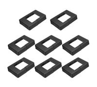 PATIKIL 8 Pack Jupe De Poteau De Clôture, 2 x 2 Pouce Style Rectangulaire Fendu Couverture De Base De Poteau En Plastique Pour Balustrades Clôtures Rampe Escalier Porche Patios, Noir