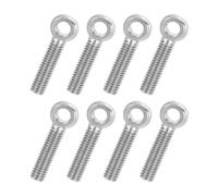 PATIKIL 8 Pcs Boulon à Œil M6x30mm Boulon à Œillet de Levage pour Balancement d'Épaule, Vis Filetage Complet en Acier Inoxydable 304, Filetage Métrique Trou Coulissant, Couleur Argentée