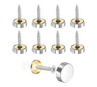 PATIKIL 8 Pcs coque De Vis, 18mm 304 Acier Inoxydable Poli Vis Fixations Vis Polies coque Décoratives Pour Signes Publicitaires Quincaillerie Construction, Argent