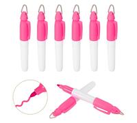 PATIKIL 8 Pcs Marqueurs Permanents Miniatures Ronds avec Clips Rose | Stylo Marqueur De Golf Avec Clip Porte-Clés Pour Fournitures De Bureau Activités Extérieures