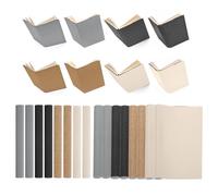 PATIKIL 8 pièces 14"x10" Tissu reliure livre Noir/Gris/Marron/Beige | Couverture réparation pour d'art Couture bricolage