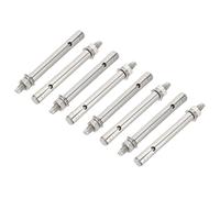 PATIKIL 8 pièces Chevilles d'expansion M6 x 80 mm Manchon allongé Argent | Boulon à tête hexagonale externe, en acier inoxydable 304, pour béton Placoplâtre Projets de construction