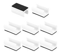 PATIKIL 8 pièces protège-Pieds rectangulaires avec Patin en Feutre, 19mm, Glissement Fluide sans Rayures ni Bruit, protège-sols en Bois Dur, Embouts pour Tubes, pour Bureau, Blanc et Noir