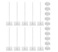 PATIKIL 80mm Pins D'Isolation Perforés Avec Rondelle Ronde, 50 Sets Clous D'Isolation 2in Cheville Murale Pour Fixer Les Panneaux De Mousse Au Mur Ou Au Plafond