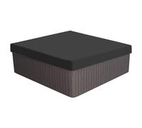 PATIKIL 85,8x85,8x11,8" Carré Chaud Baignoire Couvercle, 210D Oxford Étanche Antipoussière SPA Housse Protecteur Patio Meubles Housses pour Chaud Baignoire Extérieur Intérieur, Noir