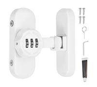 PATIKIL 90/180 Degre Serrure A Barillet Combinatoire Blanc | Avec Mot De Passe, Serrure Mecanique A 3 Chiffres Pour Porte Coulissante Portail Armoires Placard