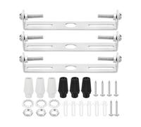 PATIKIL 95mm plaque plafonnier 3 Ensemble en acier avec vis rondelle écrou | Plaque de fixation pour luminaire suspendu, barre transversale 2 couleurs Bouchon