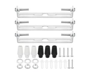 PATIKIL 95mm plaque plafonnier 3 Ensemble en acier avec vis rondelle écrou | Plaque de fixation pour luminaire suspendu, barre transversale 2 couleurs Bouchon