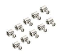 PATIKIL 9x8mm Fil Corde Clips, 20 Pcs Acier Câble Pinces 5mm Unique Trou Fil Serrure Corde Raccords Clip avec M4*0.7 Vis pour Câble