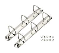 PATIKIL A5 3 Anneaux Mécanismes Reliure, 2 Set 1.18" D Anneau Remplacement Reliure Planificateur Feuilles Mobiles Épines Reliure pour Accessoires Dossier Stockage, 26mm Ton Argenté