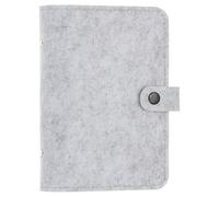 PATIKIL A5 Reliure En Feutre Cahier À Anneaux 6 Souple Gris Clair | Avec Poche, Pour Papier À Remplir Accessoires De Journal Budget Agenda